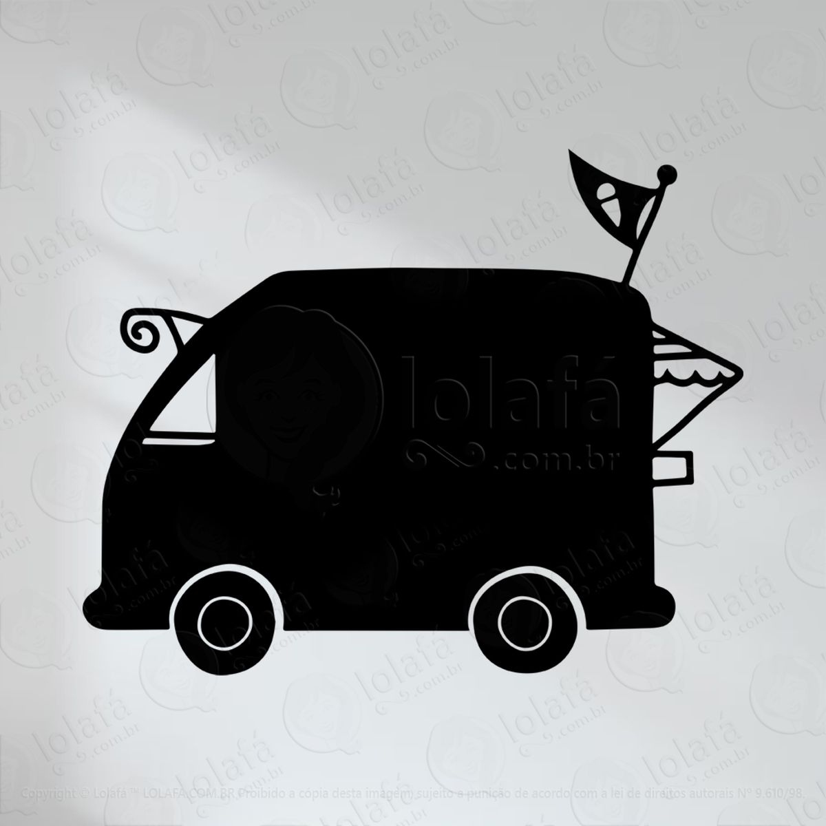 Kombi Adesivo Lousa Quadro Negro de Parede para Escrever com Giz Mod:109