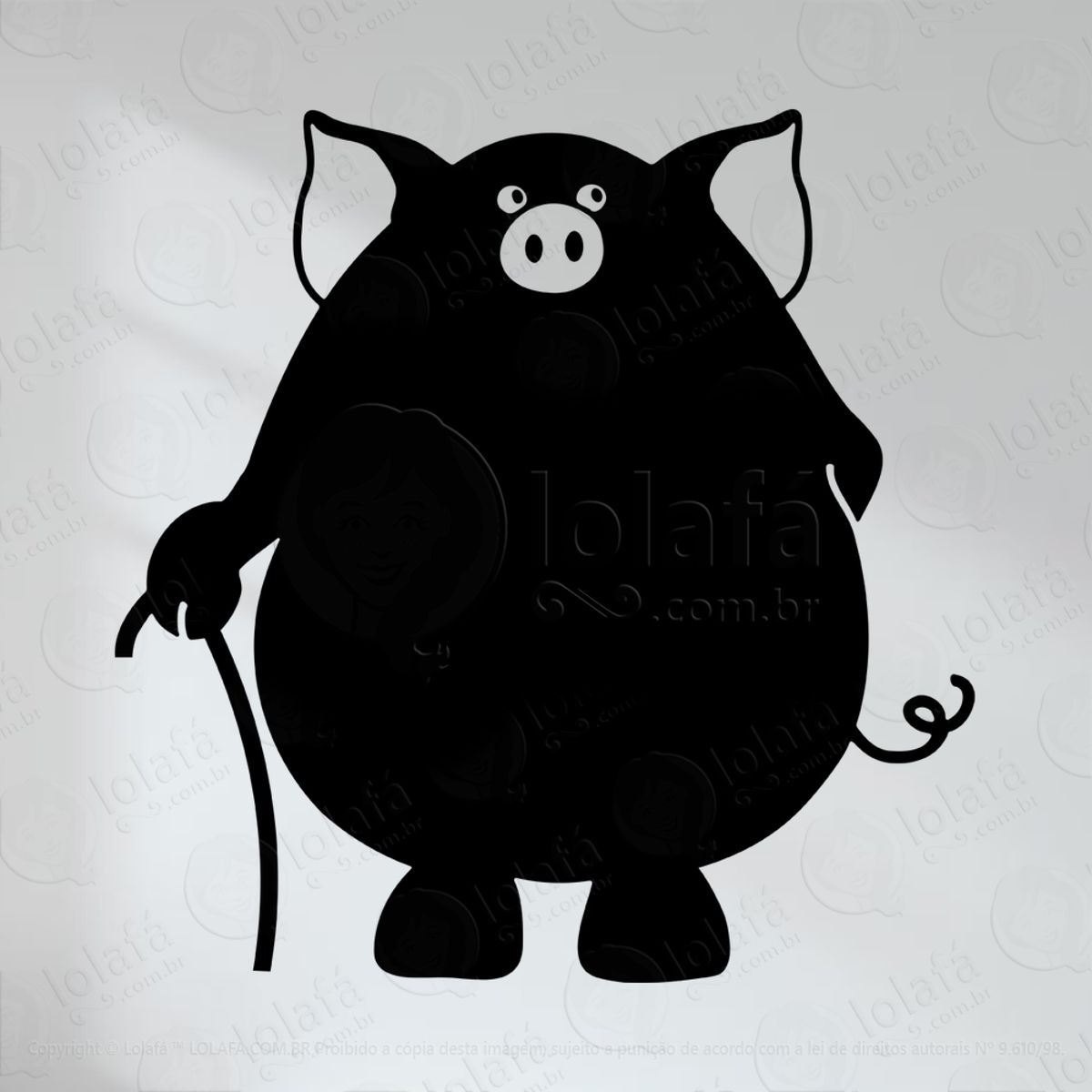 Porco Adesivo Lousa Quadro Negro de Parede para Escrever com Giz Mod:110