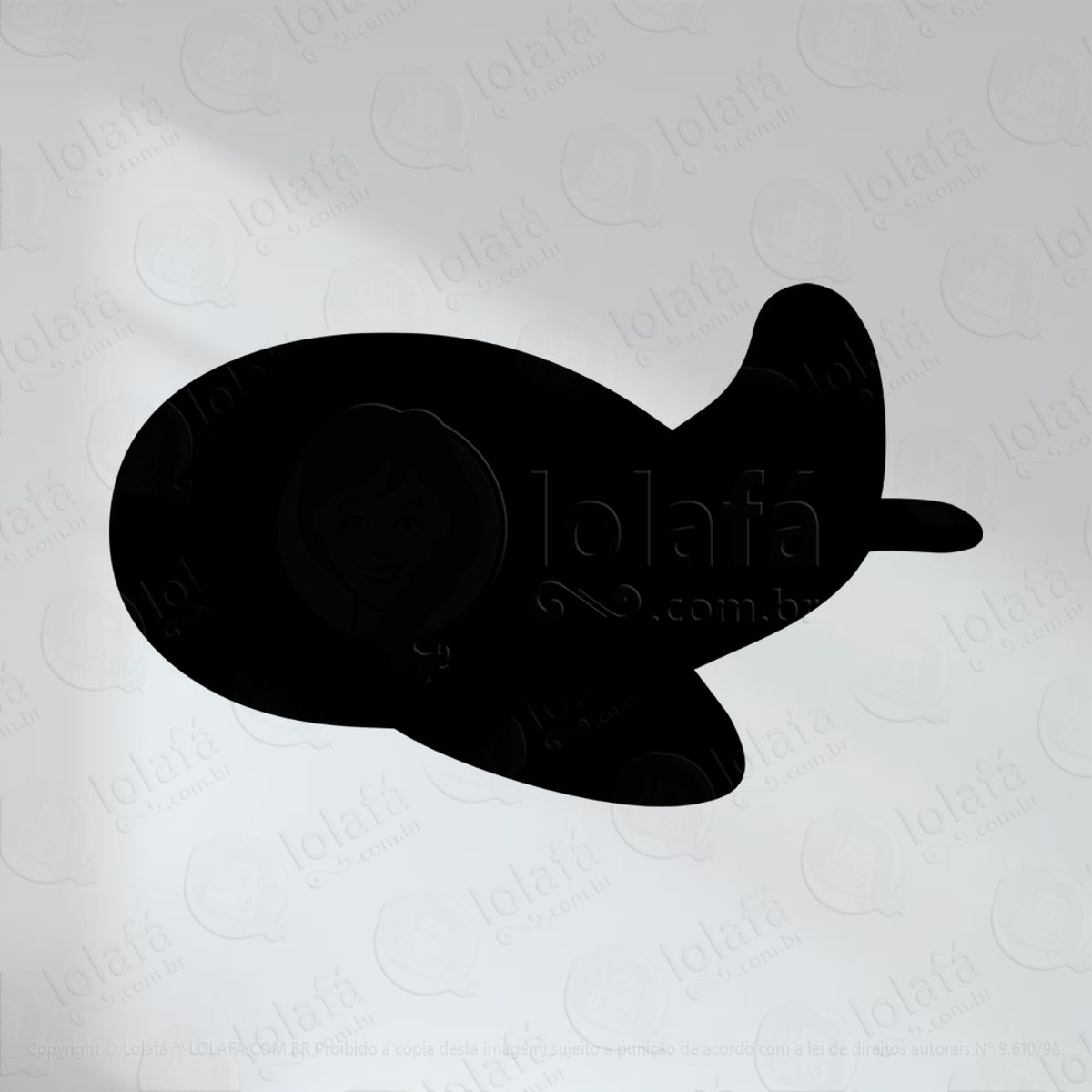 Avião Adesivo Lousa Quadro Negro de Parede para Escrever com Giz Mod:112
