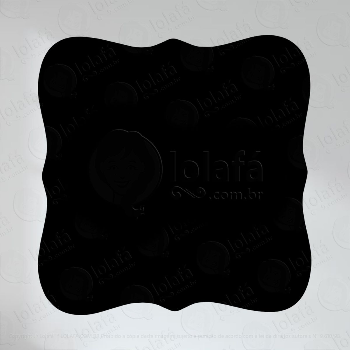 Moldura Adesivo Lousa Quadro Negro de Parede para Escrever com Giz Mod:114