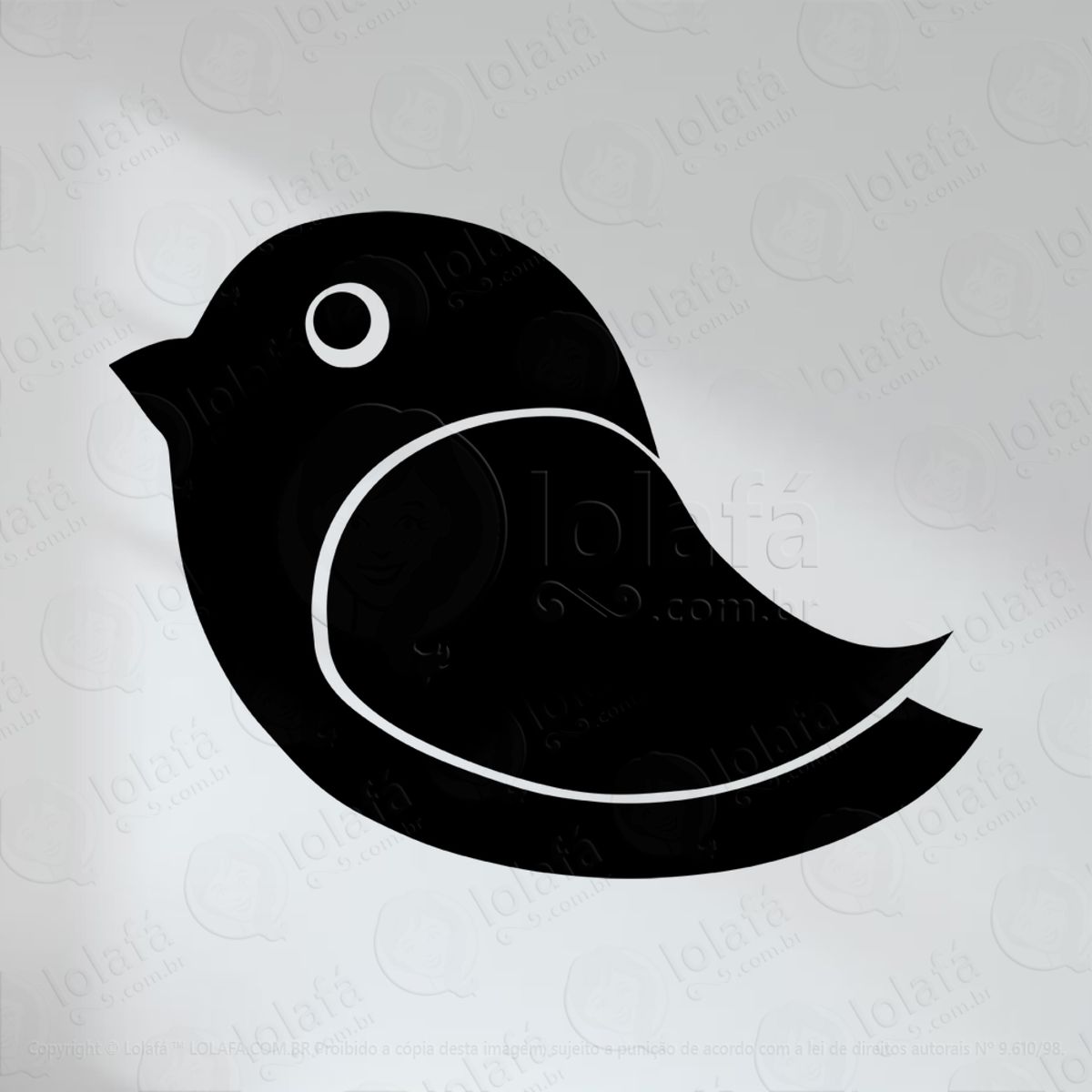 Pássaro Adesivo Lousa Quadro Negro de Parede para Escrever com Giz Mod:116