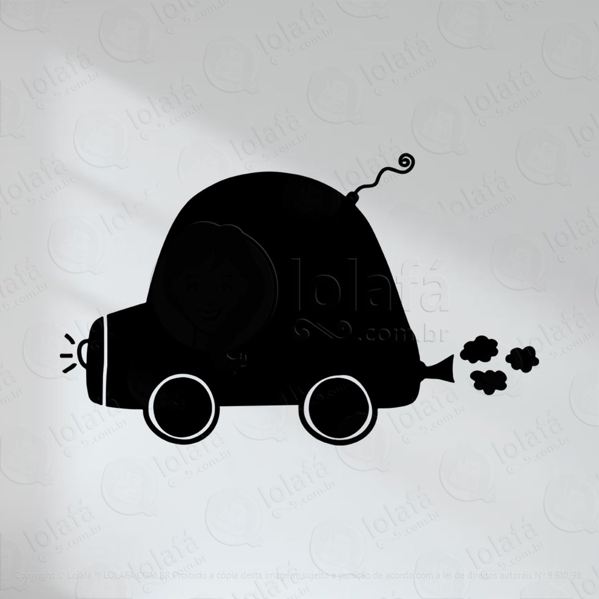 Carro Adesivo Lousa Quadro Negro de Parede para Escrever com Giz Mod:120