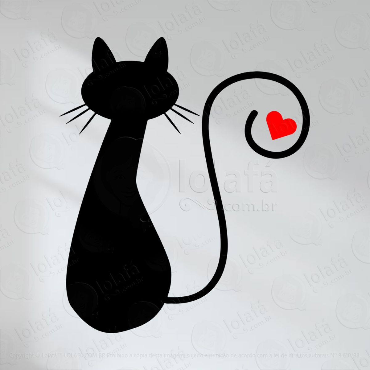 Gato Adesivo Lousa Quadro Negro de Parede para Escrever com Giz Mod:121