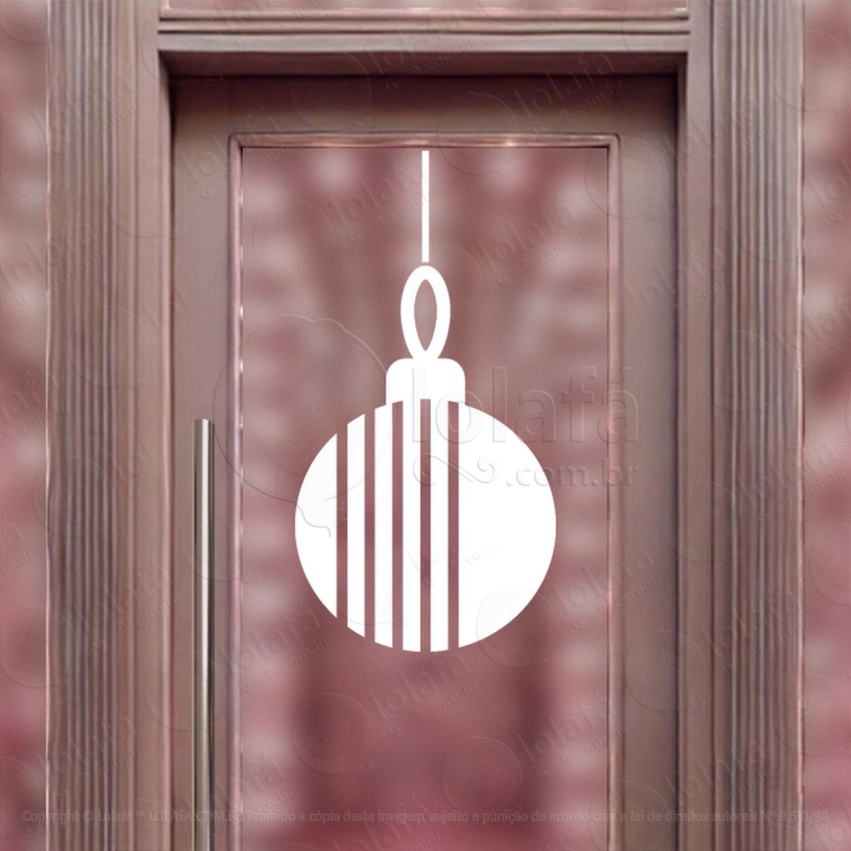 Bola de Natal Adesivo de Natal para Vitrine, Parede, Porta - Fácil Remoção Mod:291