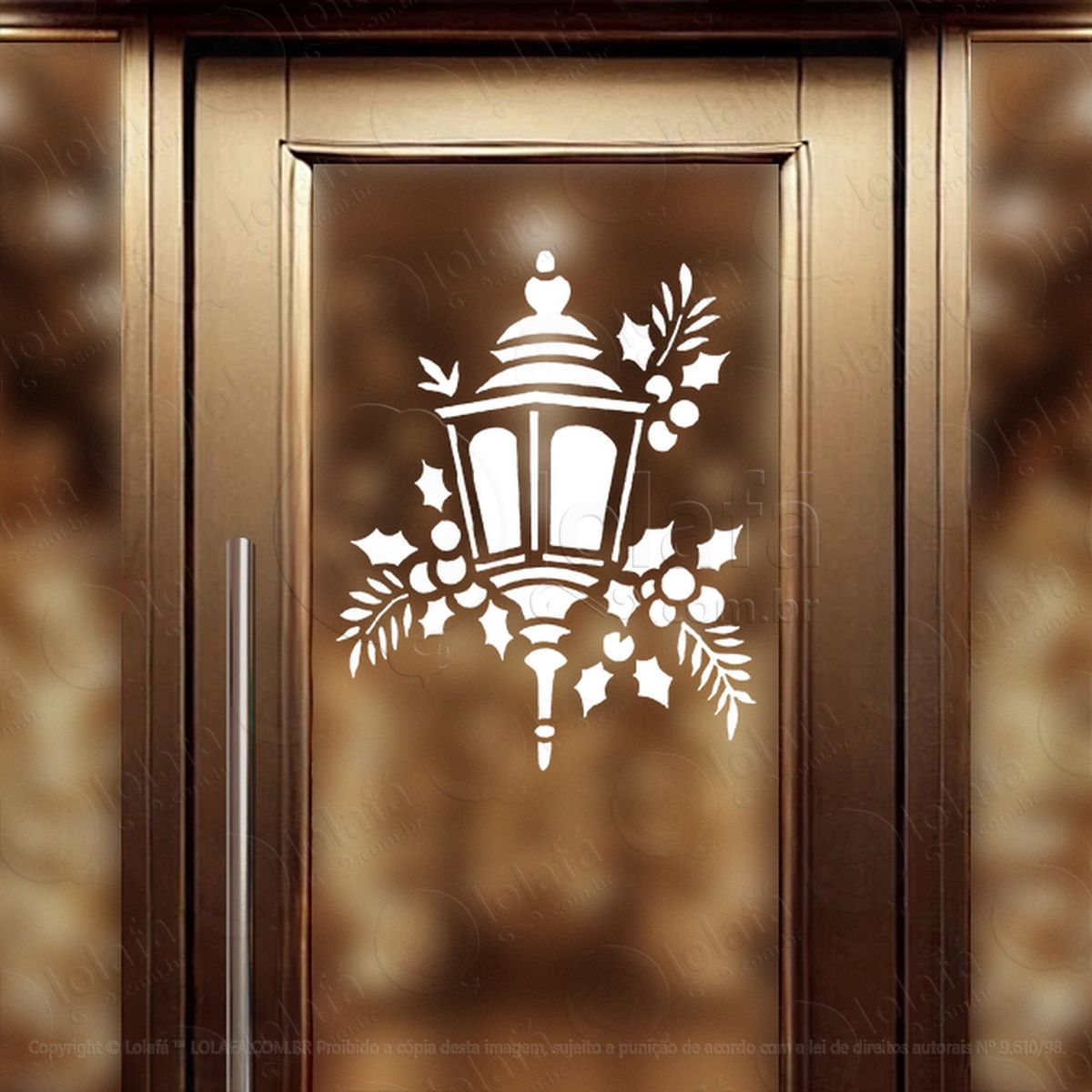 Poste de Natal Adesivo de Natal para Vitrine, Parede, Porta - Fácil Remoção Mod:302