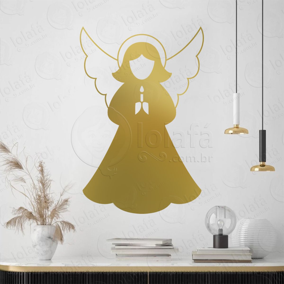 Anjo Adesivo de Natal para Vitrine, Parede, Porta - Fácil Remoção Mod:637