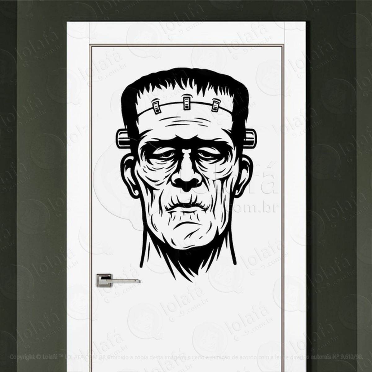 Zombie Adesivo de Parede para Quarto, Porta e Vidro Mod:24