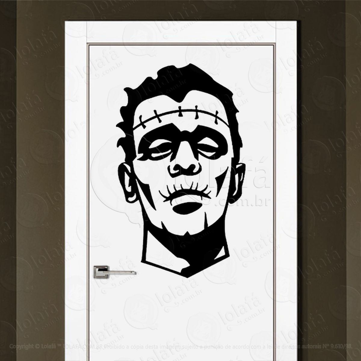 Zombie Adesivo de Parede para Quarto, Porta e Vidro Mod:59