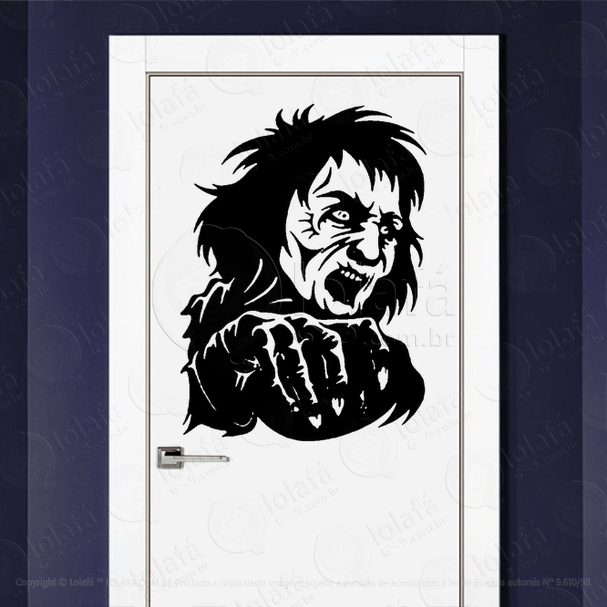 Zombie Adesivo de Parede para Quarto, Porta e Vidro Mod:142