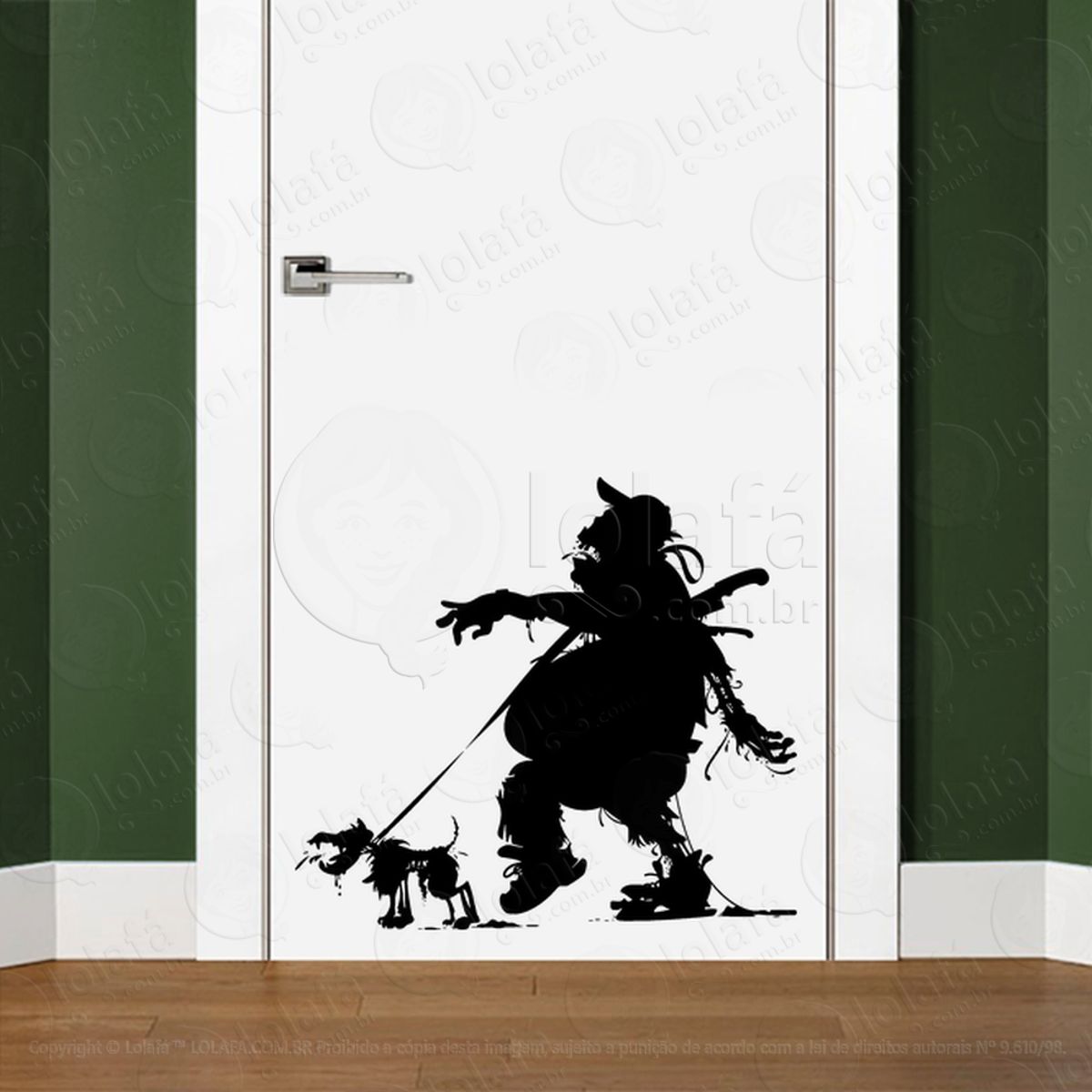 Zombie Adesivo de Parede para Quarto, Porta e Vidro Mod:148