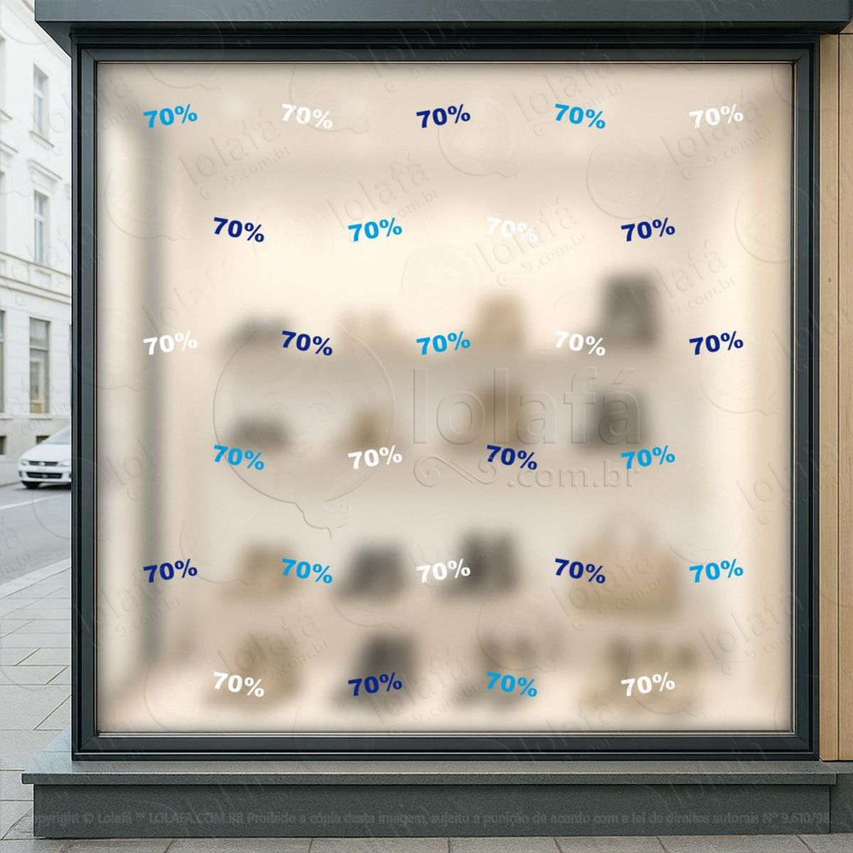 cartela de 70% adesivos para vitrine dia dos pais mod:7