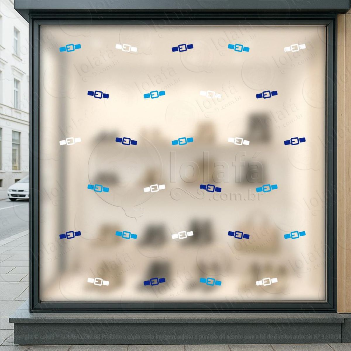 cartela de cintos adesivos para vitrine dia dos pais mod:15