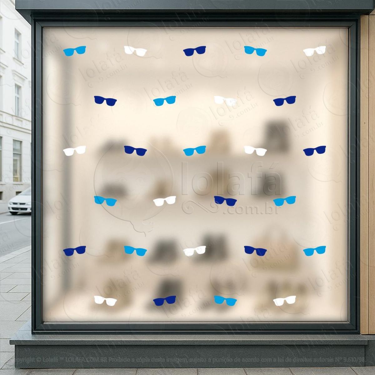 cartela de Óculos de sol adesivos para vitrine dia dos pais mod:37