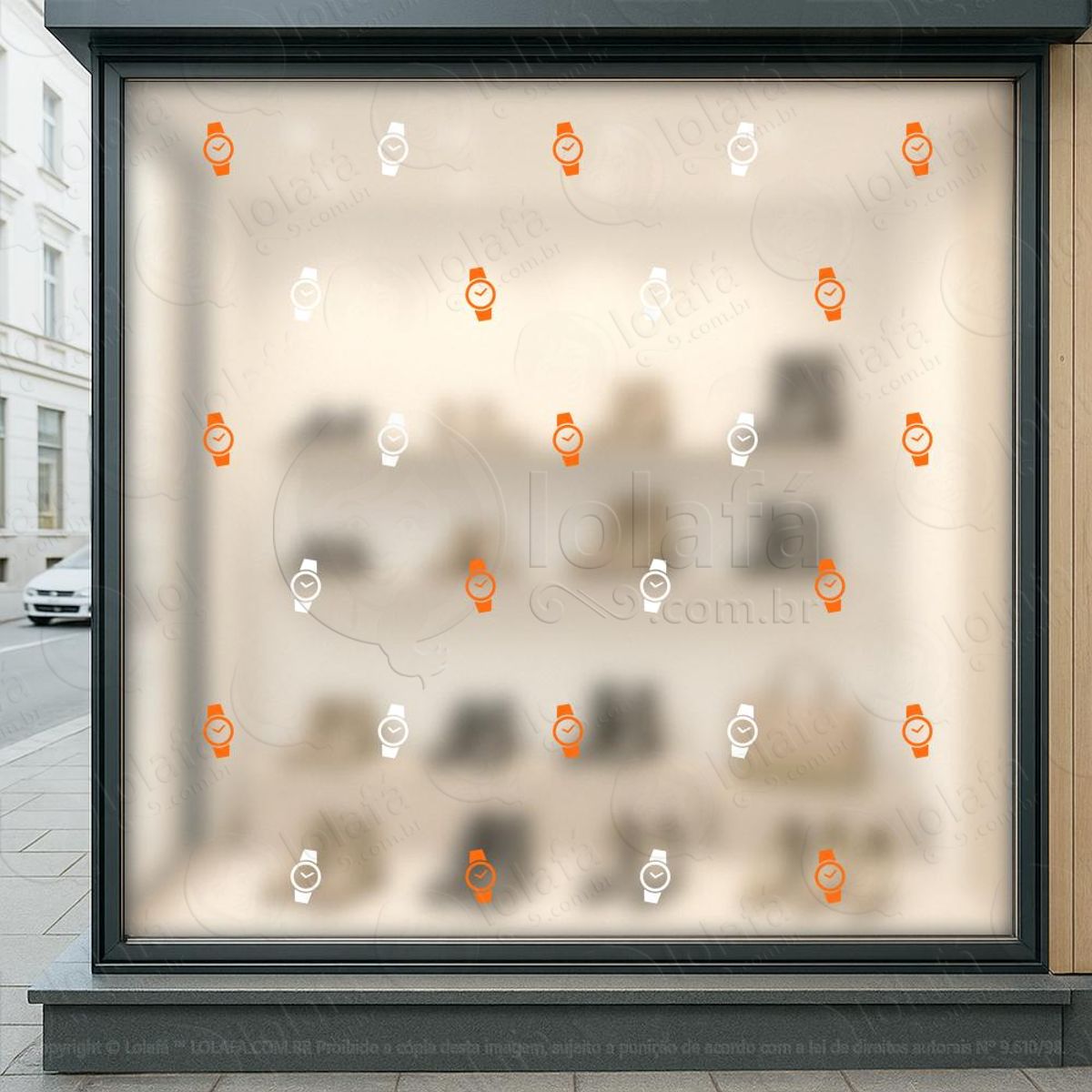 cartela de relogios adesivos para vitrine outono inverno mod:33