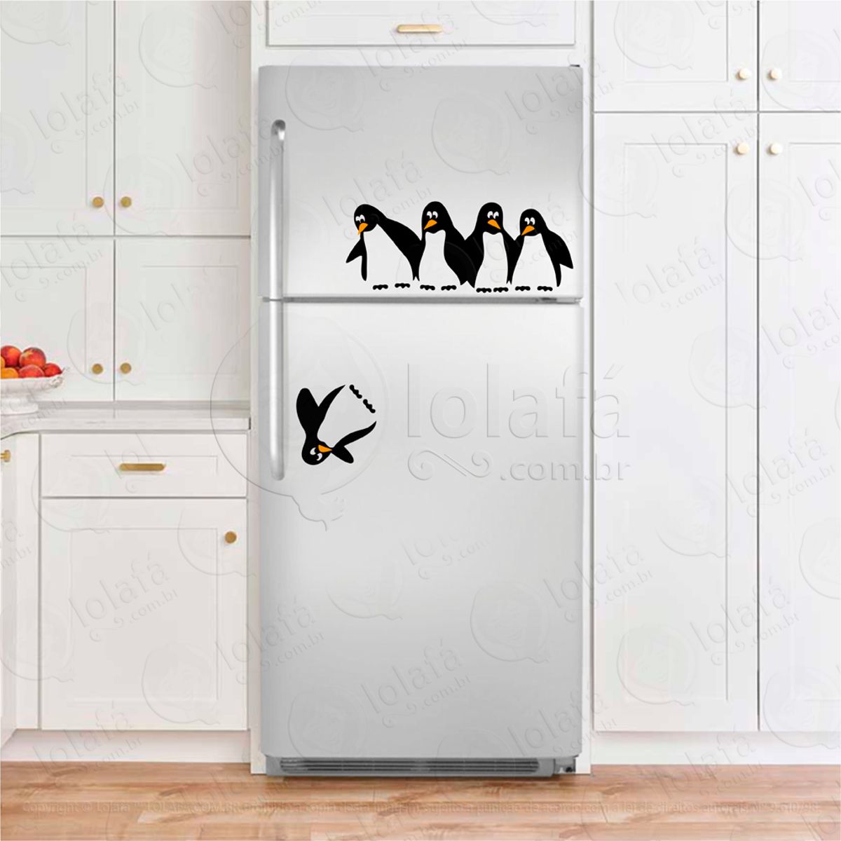 Pinguins Caindo Adesivos De Geladeiras Mod:16