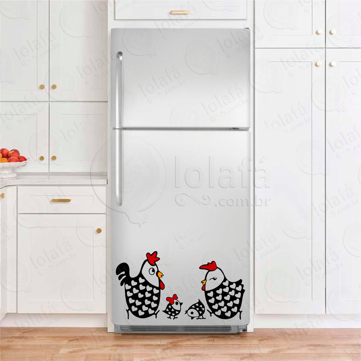 Galinhas e Pintinhos Adesivo Para Geladeira Mod:40