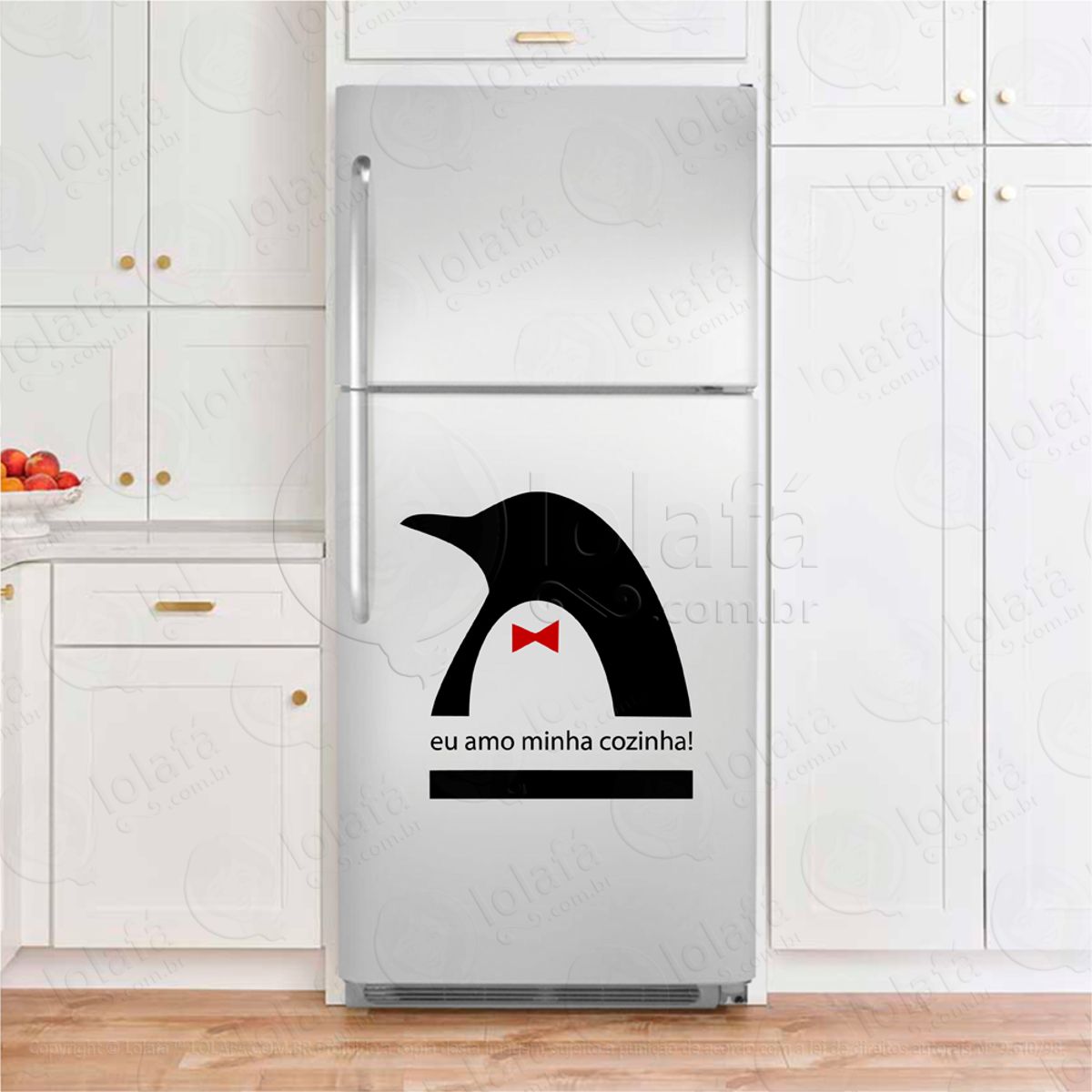 Pinguim, Eu Amo Minha Cozinha Adesivos De Geladeira Mod:95
