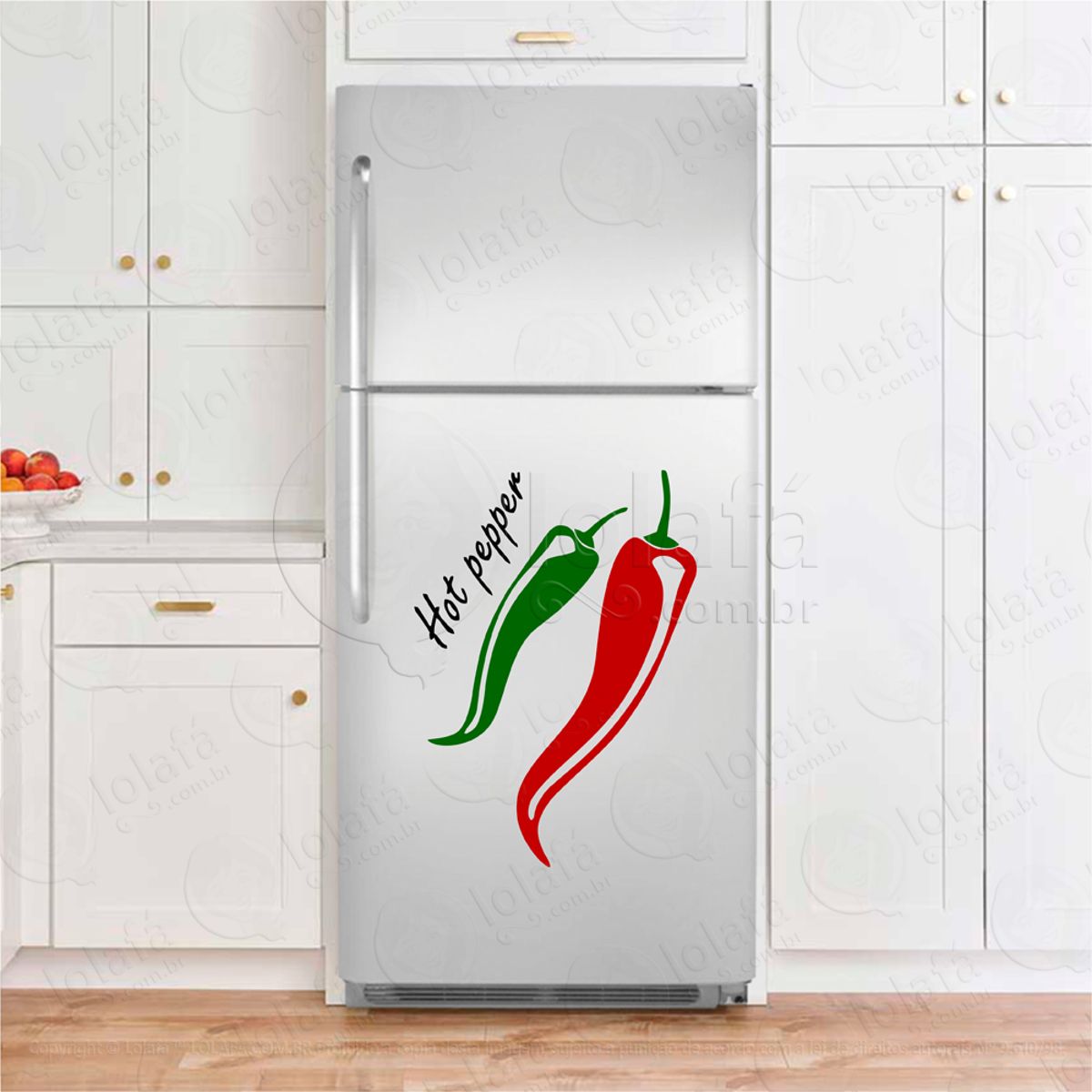 Pimentas Hot Pepper Adesivos Para Geladeiras Mod:123
