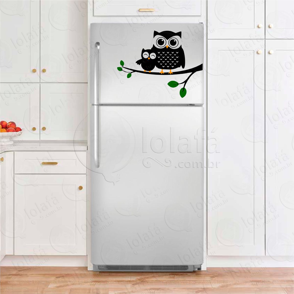 Corujas Adesivo Geladeira Mod:127