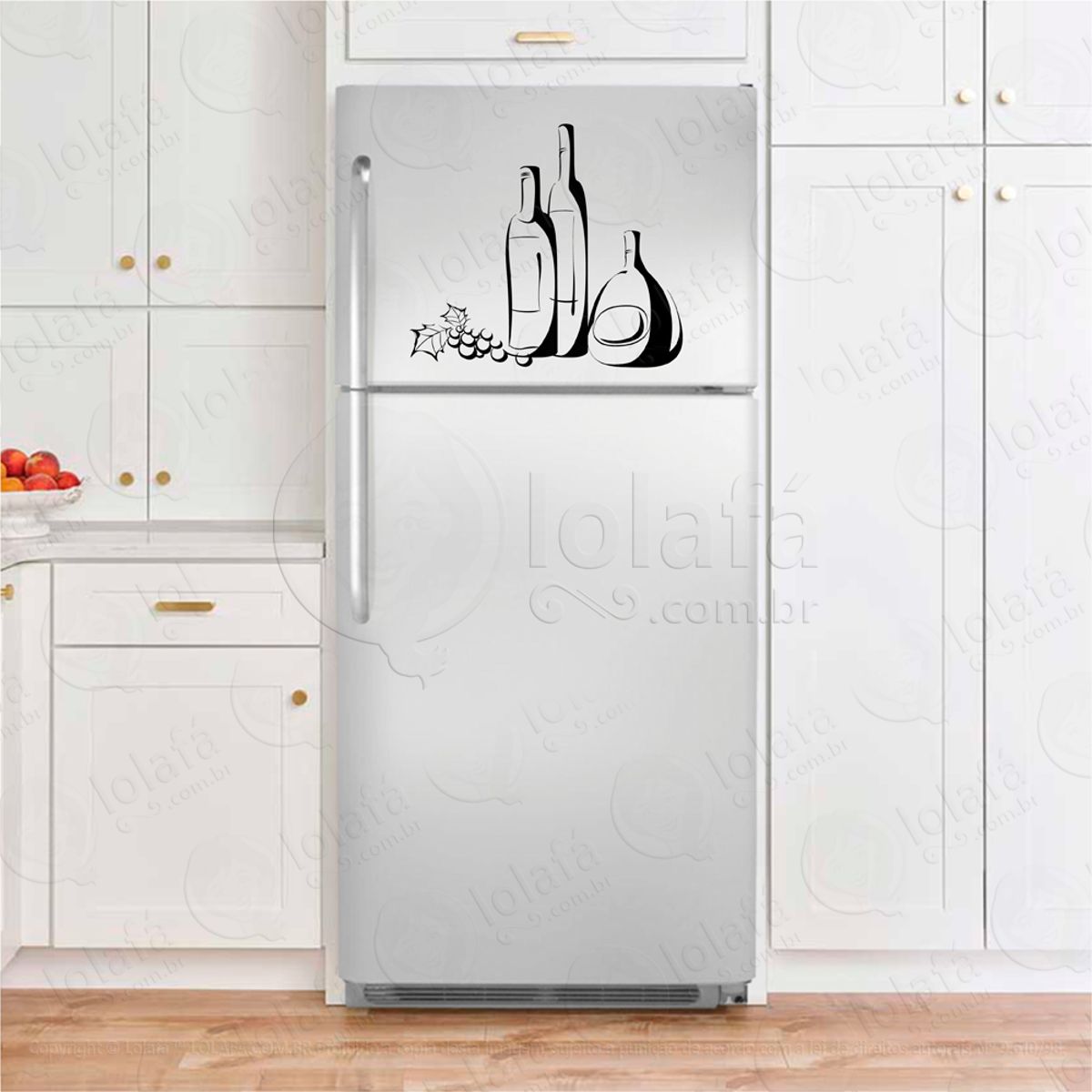 Vinhos e Uvas Adesivo Para Geladeira Mod:160