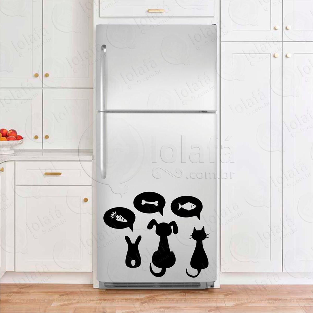 Coelho, Cachorro e Gato Adesivo Para Geladeiras Mod:161