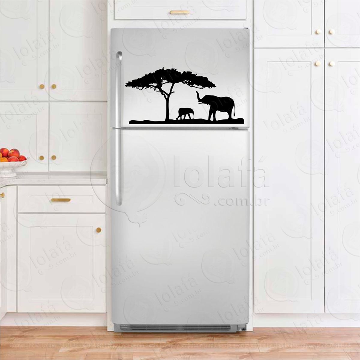 Elefantes na Savana Adesivo Geladeira Mod:167
