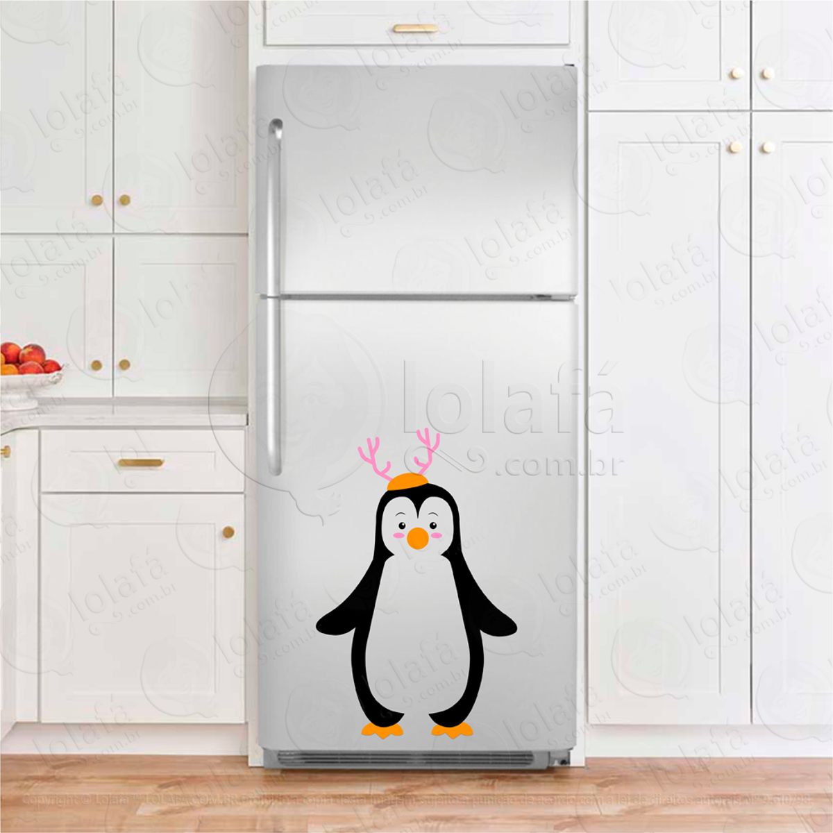 Pinguim de Natal Adesivo Para Geladeira Mod:220