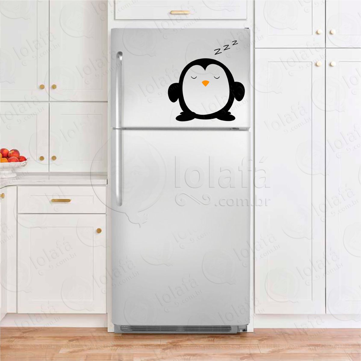Pinguim Dormindo Adesivos Geladeira Mod:228