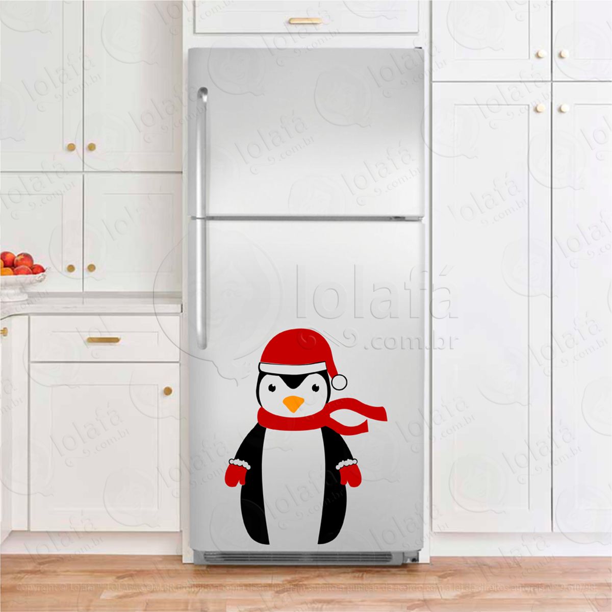 Pinguim de Natal Adesivo Para Geladeiras Mod:231