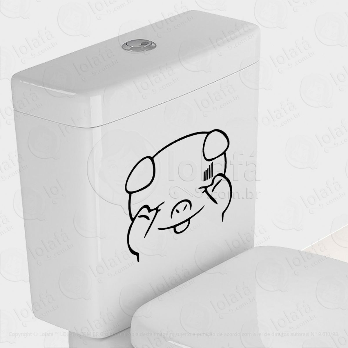 Porquinho Adesivo para Vaso Sanitário e Privada Mod:53