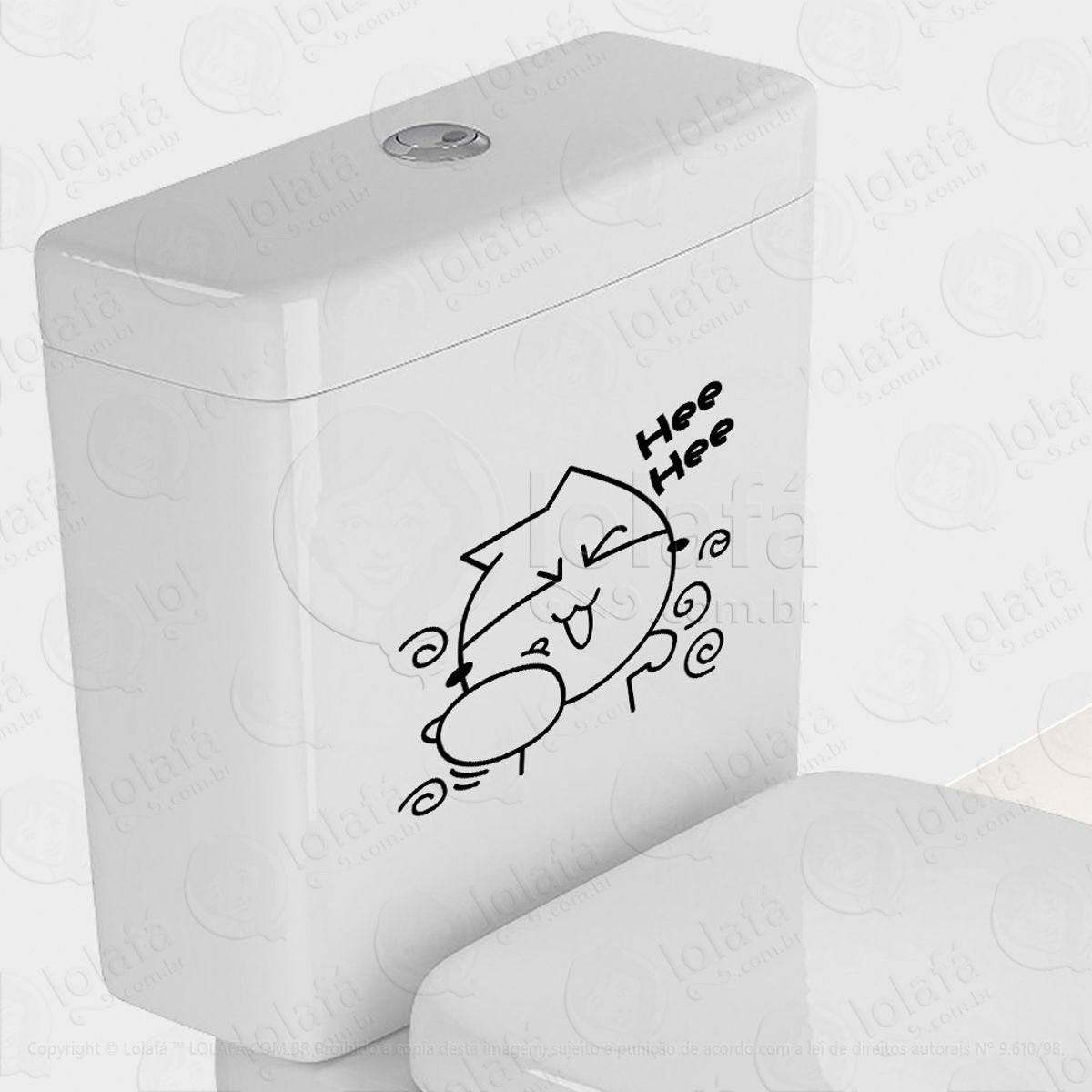 Gatinho Adesivo para Vaso Sanitário e Privada Mod:56