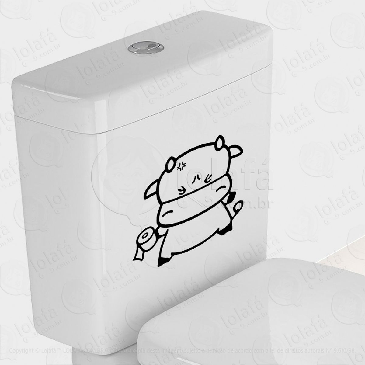 Boizinho Adesivo para Vaso Sanitário e Privada Mod:58