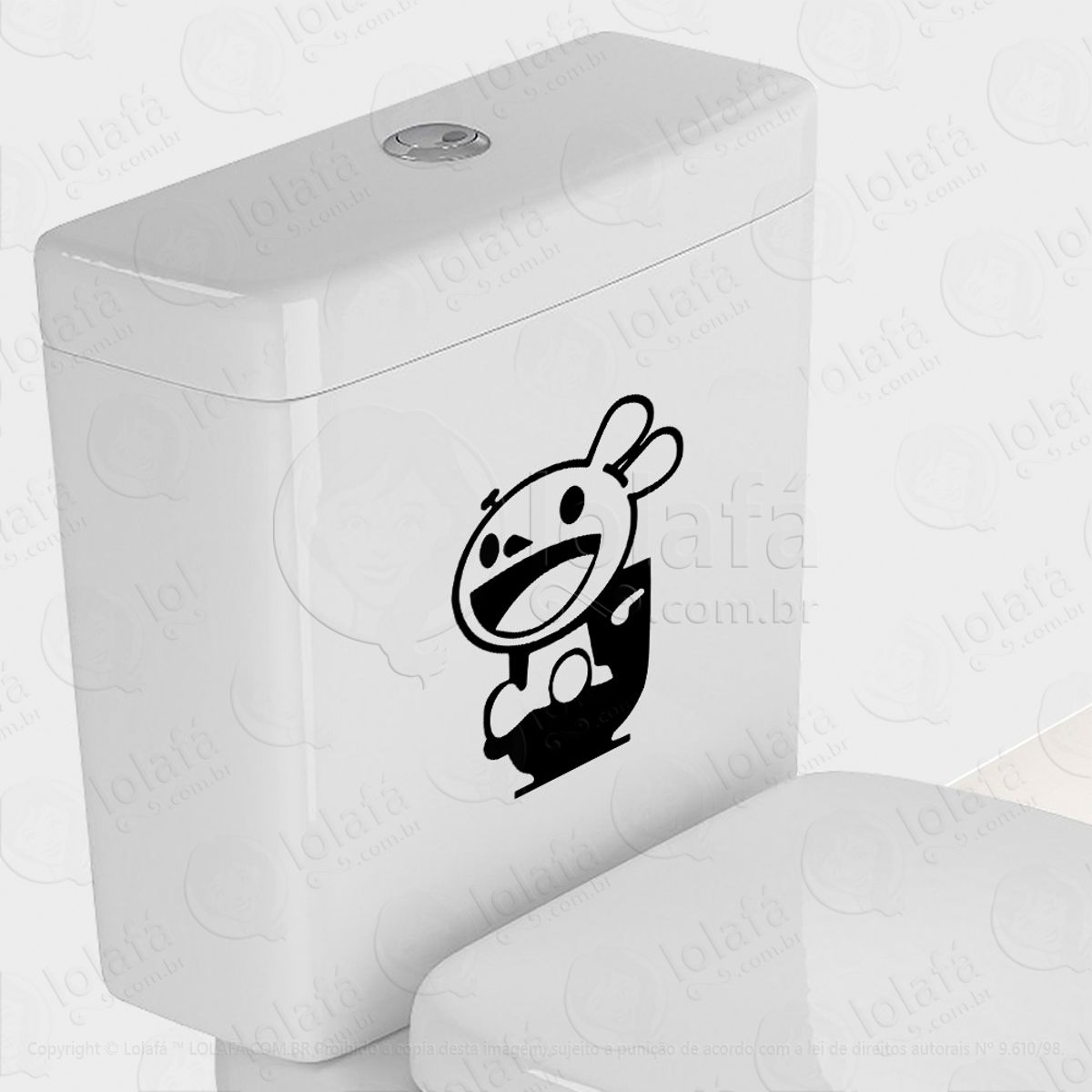 Coelhinho Adesivo para Vaso Sanitário e Privada Mod:63