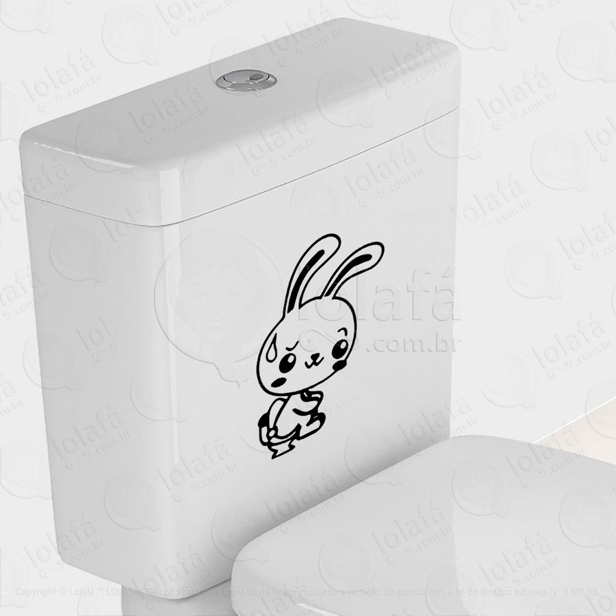 Coelhinho Adesivo para Vaso Sanitário e Privada Mod:64