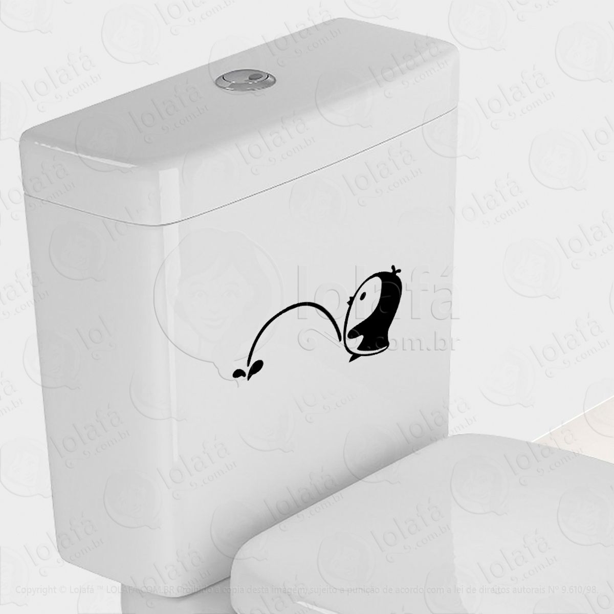 Filhotinho Adesivo para Vaso Sanitário e Privada Mod:70