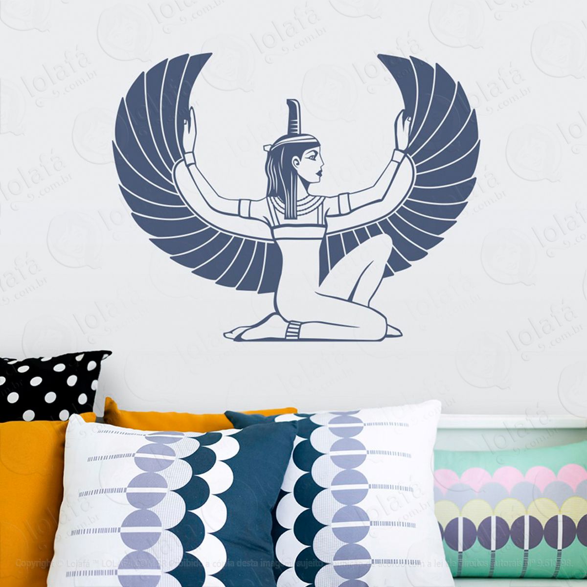 Deusa Isis Adesivo de Parede Decorativo para Casa, Sala, Quarto e Vidro Mod:29