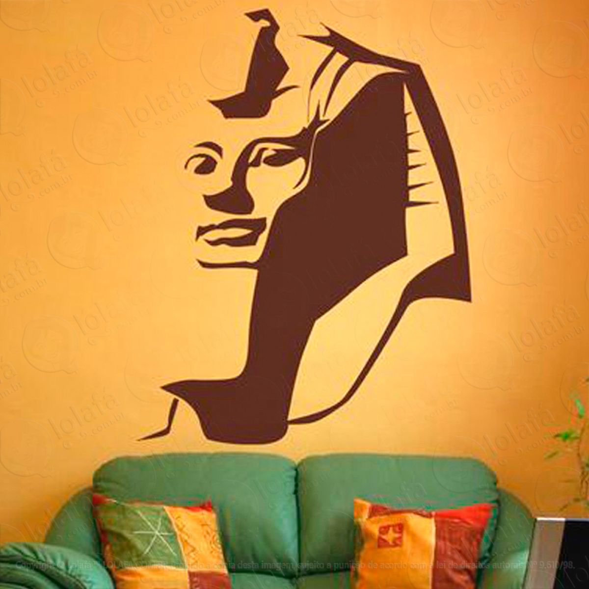 Esfinge Adesivo de Parede Decorativo para Casa, Sala, Quarto e Vidro Mod:34