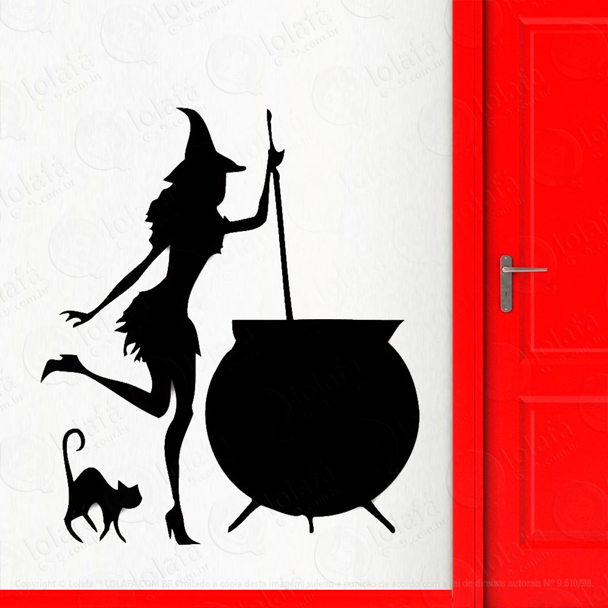 Feitiços de Bruxa Adesivo de Parede Decorativo para Casa, Sala, Quarto e Vidro Mod:47