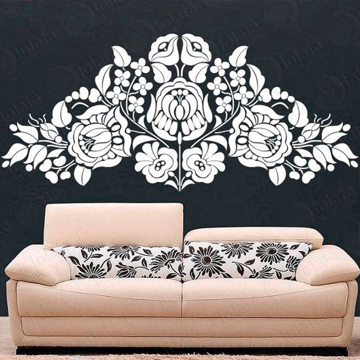 Flores Adesivo de Parede Decorativo para Casa, Sala, Quarto e Vidro Mod:51