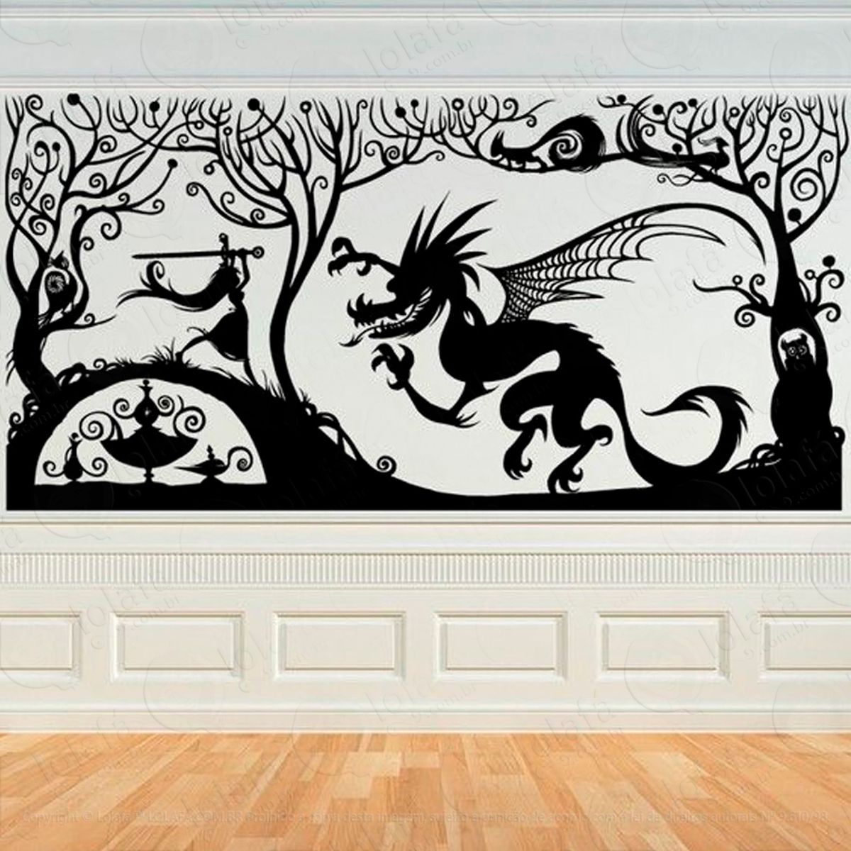 Floresta Magica Adesivo de Parede Decorativo para Casa, Sala, Quarto e Vidro Mod:52