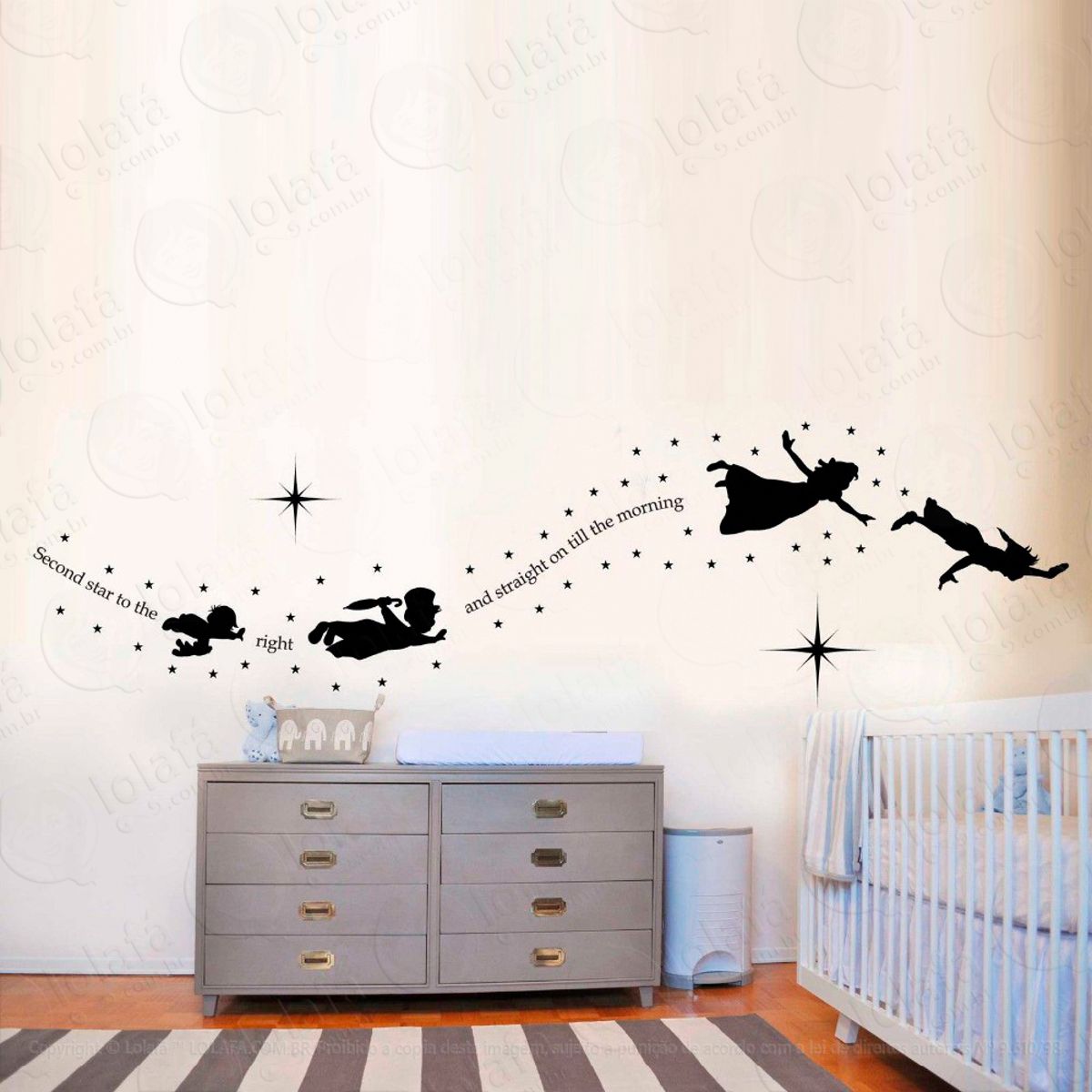 Peter Pan Adesivo de Parede Decorativo para Casa, Sala, Quarto e Vidro Mod:70
