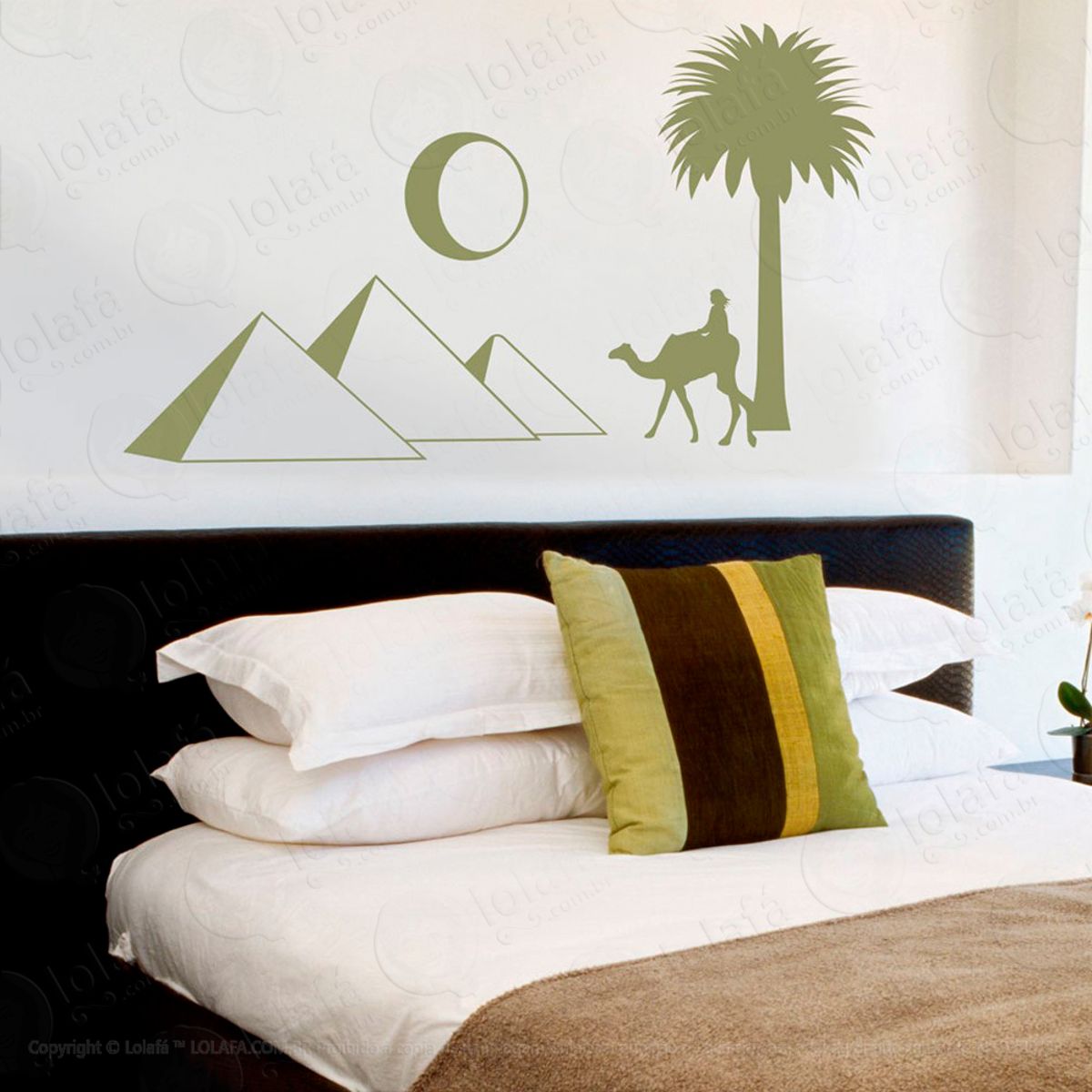 Pirâmides Egípcias Adesivo de Parede Decorativo para Casa, Sala, Quarto e Vidro Mod:71