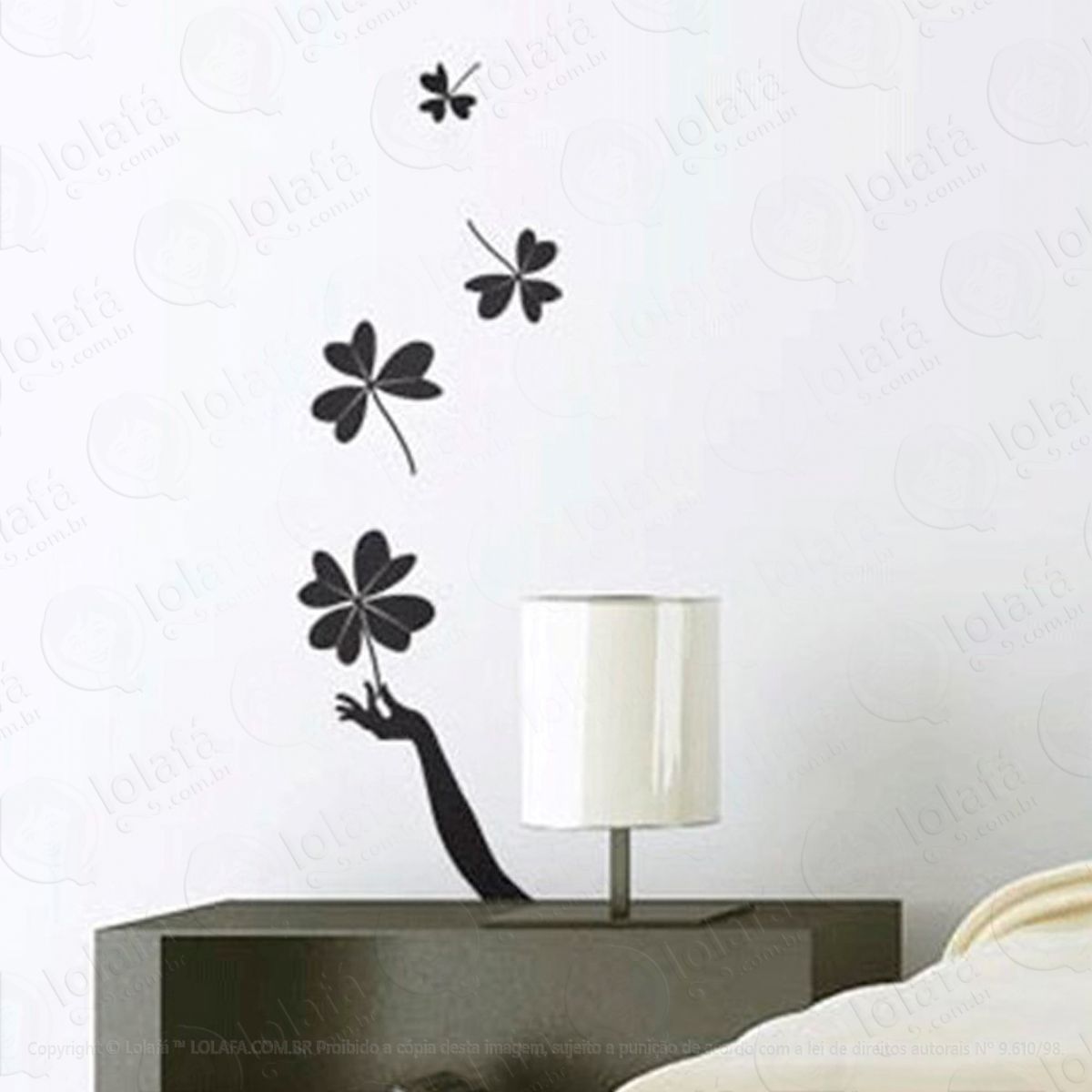 Trevos da Sorte Adesivo de Parede Decorativo para Casa, Sala, Quarto e Vidro Mod:74