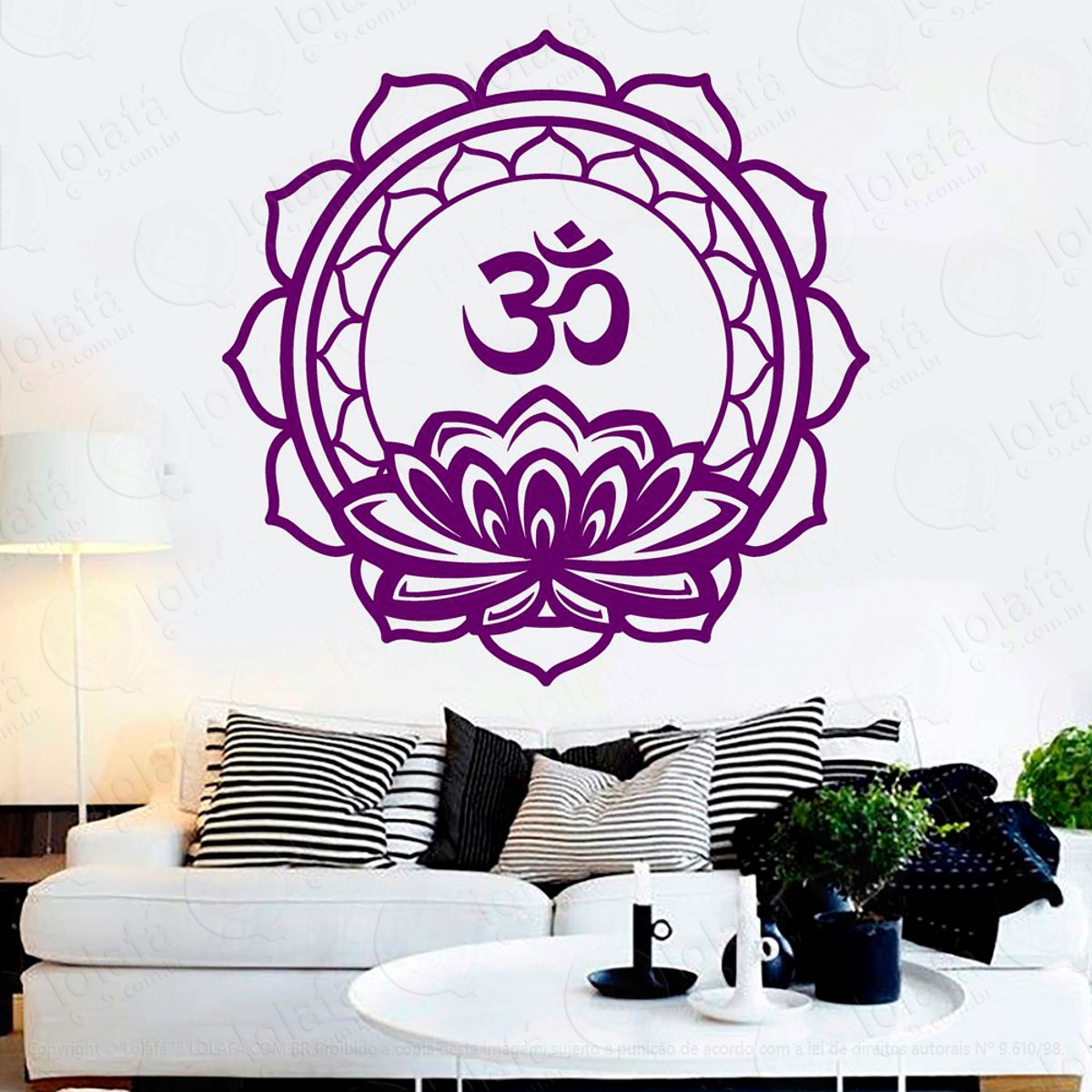 Mandala Bio Adesivo de Parede Decorativo para Casa, Sala, Quarto e Vidro Mod:86
