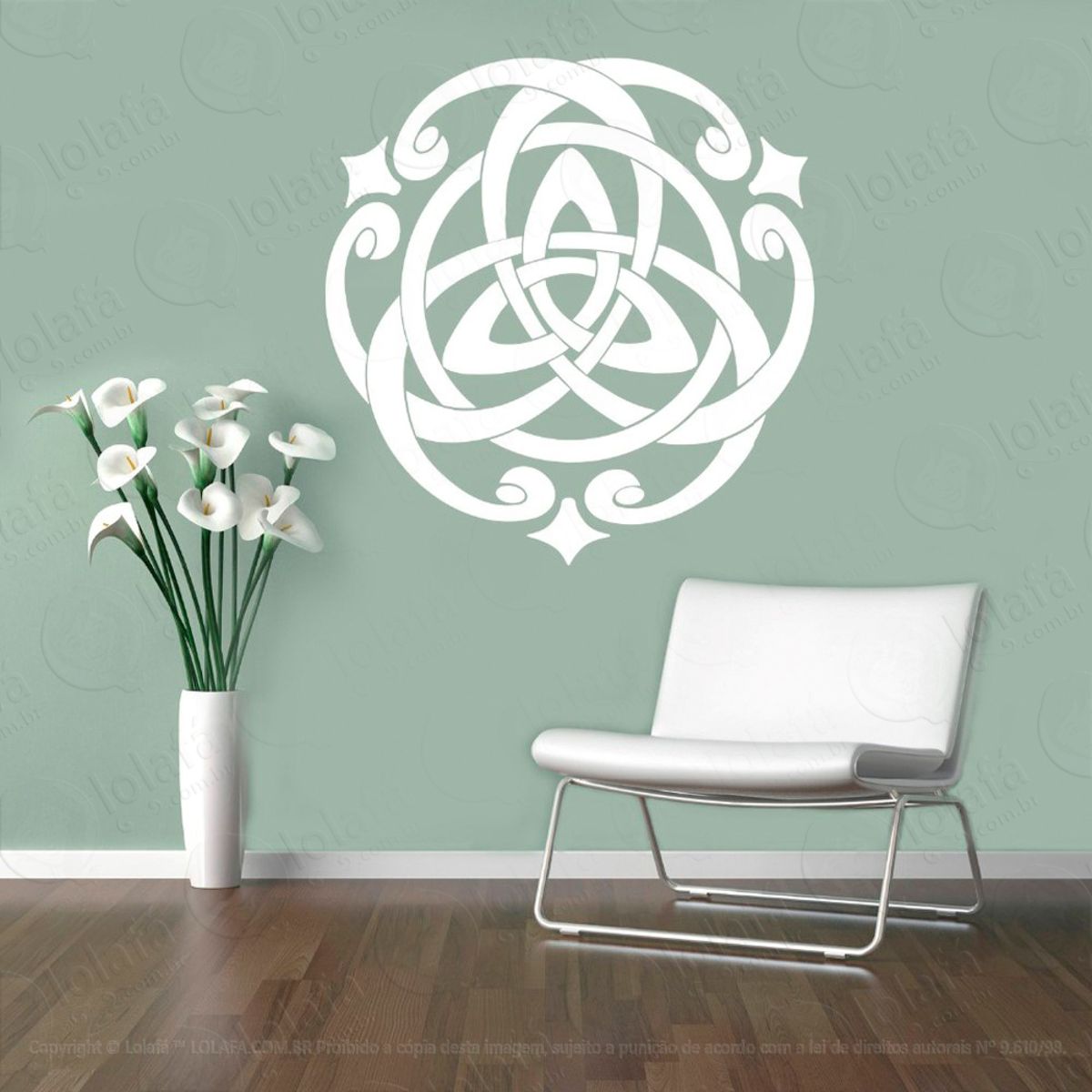 Mandala Celta Adesivo de Parede Decorativo para Casa, Sala, Quarto e Vidro Mod:87