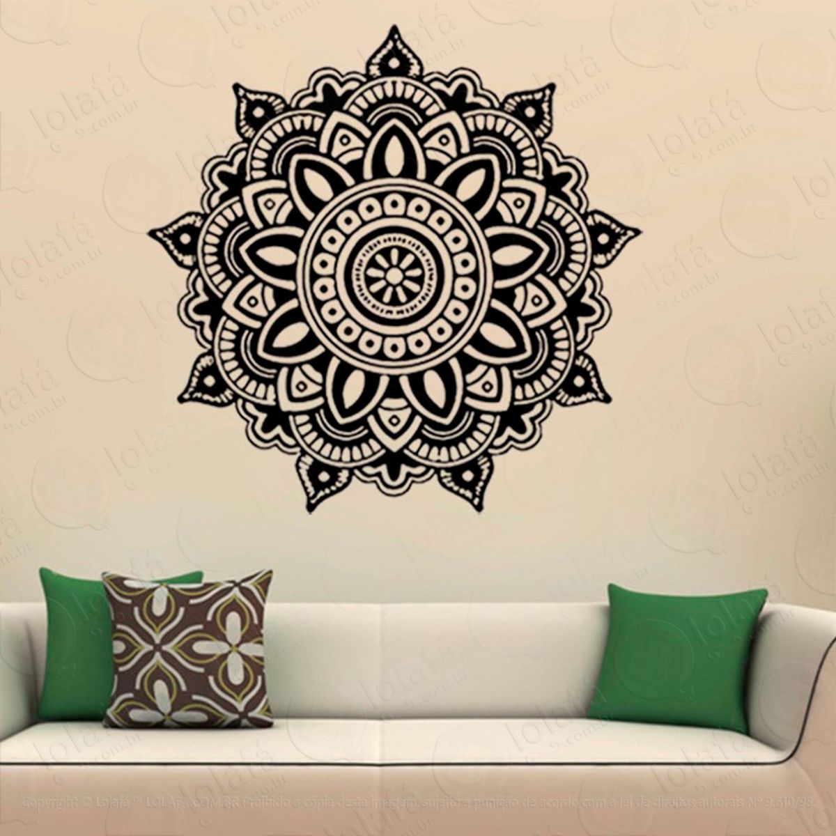 Mandala Adesivo de Parede Decorativo para Casa, Sala, Quarto e Vidro Mod:89
