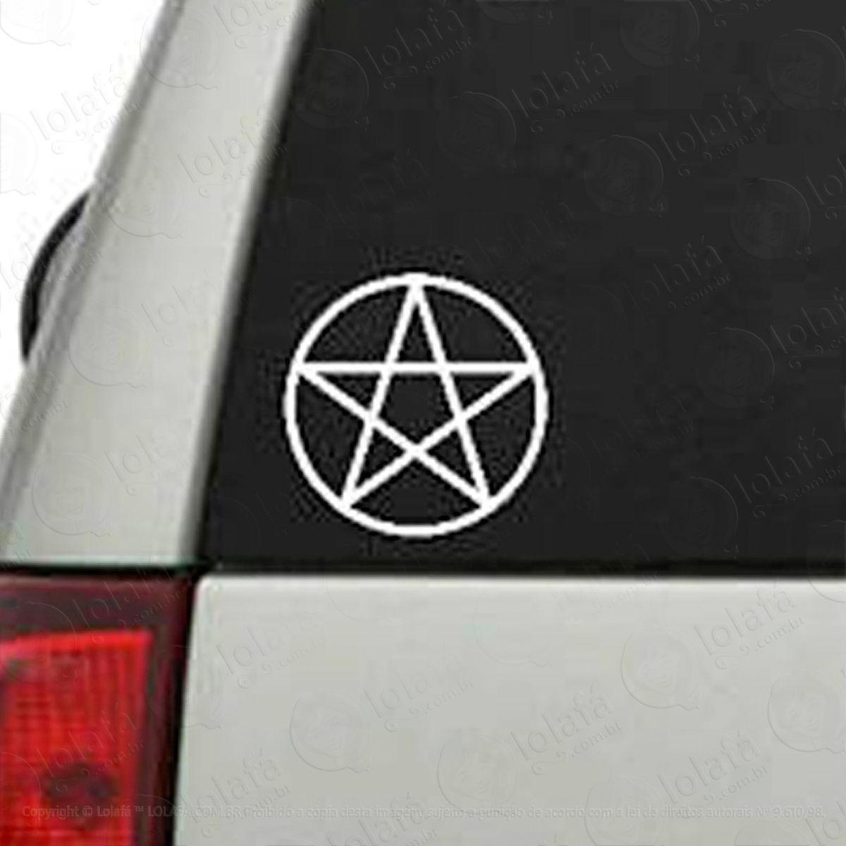 Pentagrama Carro Adesivo de Parede Decorativo para Casa, Sala, Quarto e Vidro Mod:96