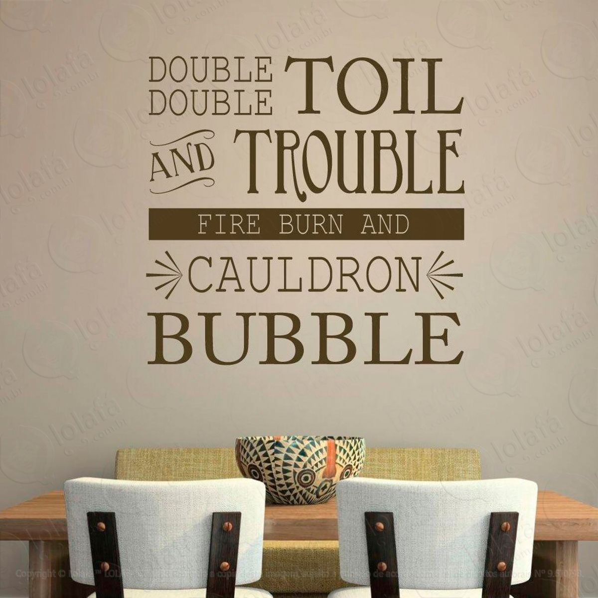Frase Magia Adesivo de Parede Decorativo para Casa, Sala, Quarto e Vidro Mod:116