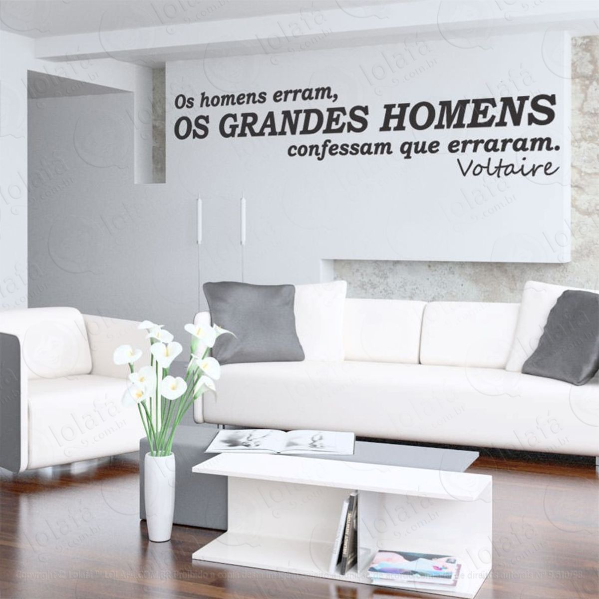 Os Homens Erram Adesivo de Parede Frase Personalizada para Sala, Quarto, Porta e Vidro Mod:23