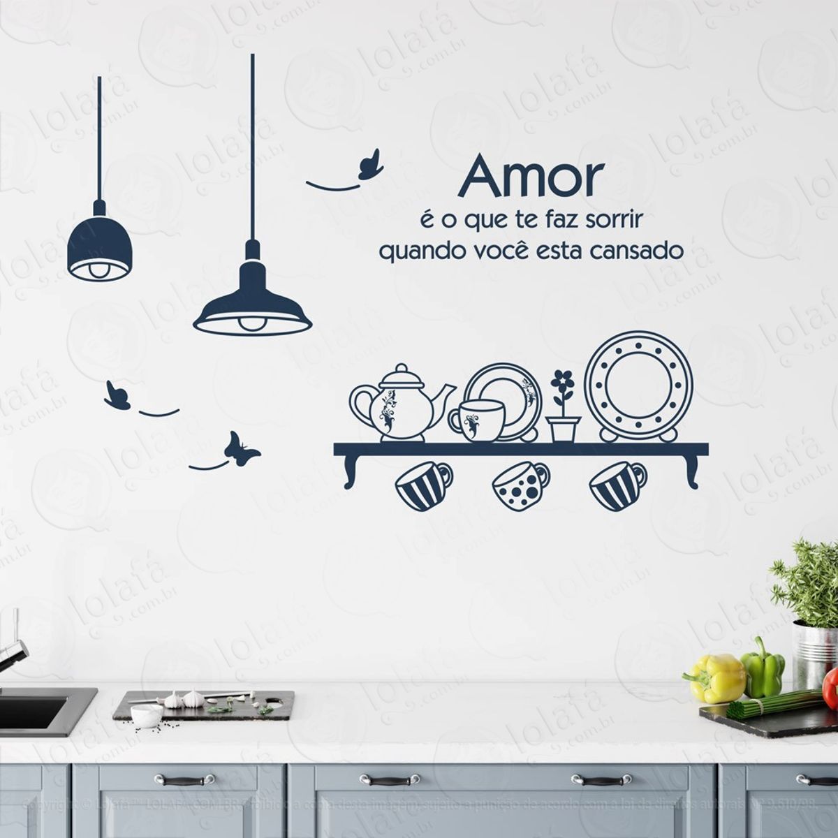 Amor É O Que Adesivo de Parede Frase Personalizada para Sala, Quarto, Porta e Vidro Mod:32